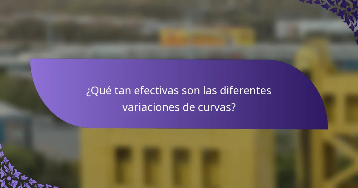 ¿Qué tan efectivas son las diferentes variaciones de curvas?